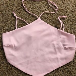 Pink hanky crop top